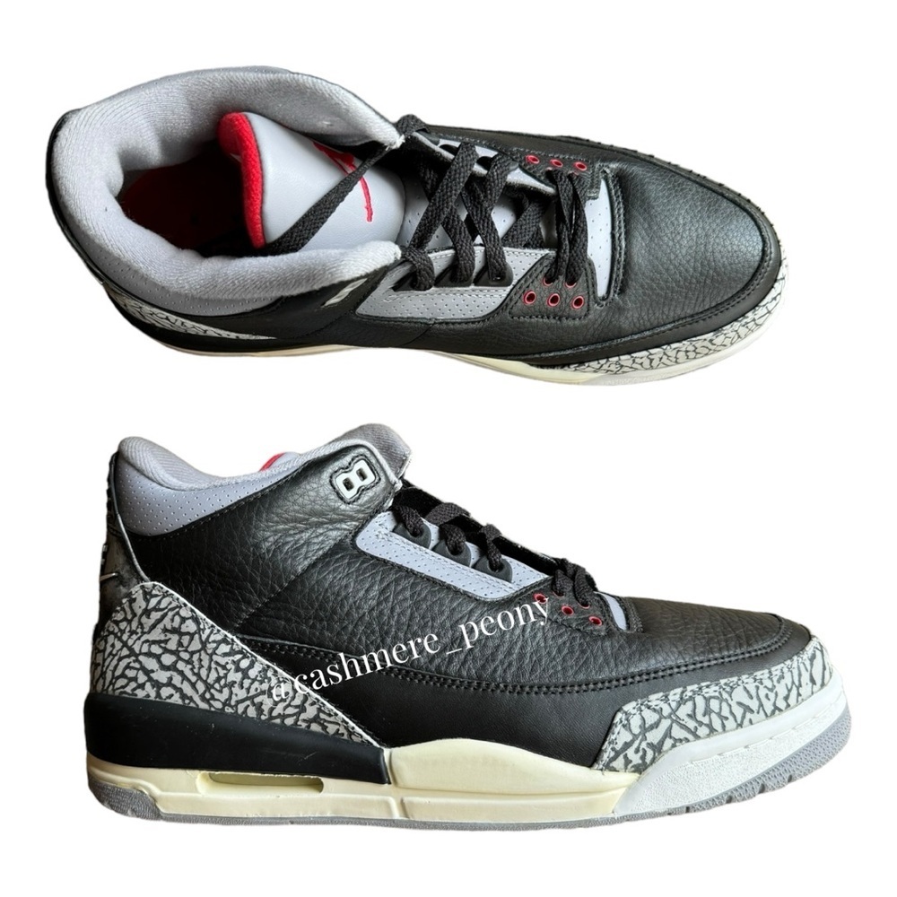 NIB Nike Air Jordan 3 Retro 2001 Black Cement 136064-001 Men Size 12 DEADSTOCK - Picture 3 of 13
